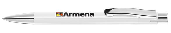 9403787 UMA 0-0124 M-SI UMA Candy hvit kulepenn - trykk 1 farge 1000 stk
